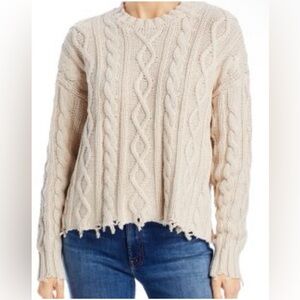 Pistola Women's Cream Cable Knit Sweater size medium